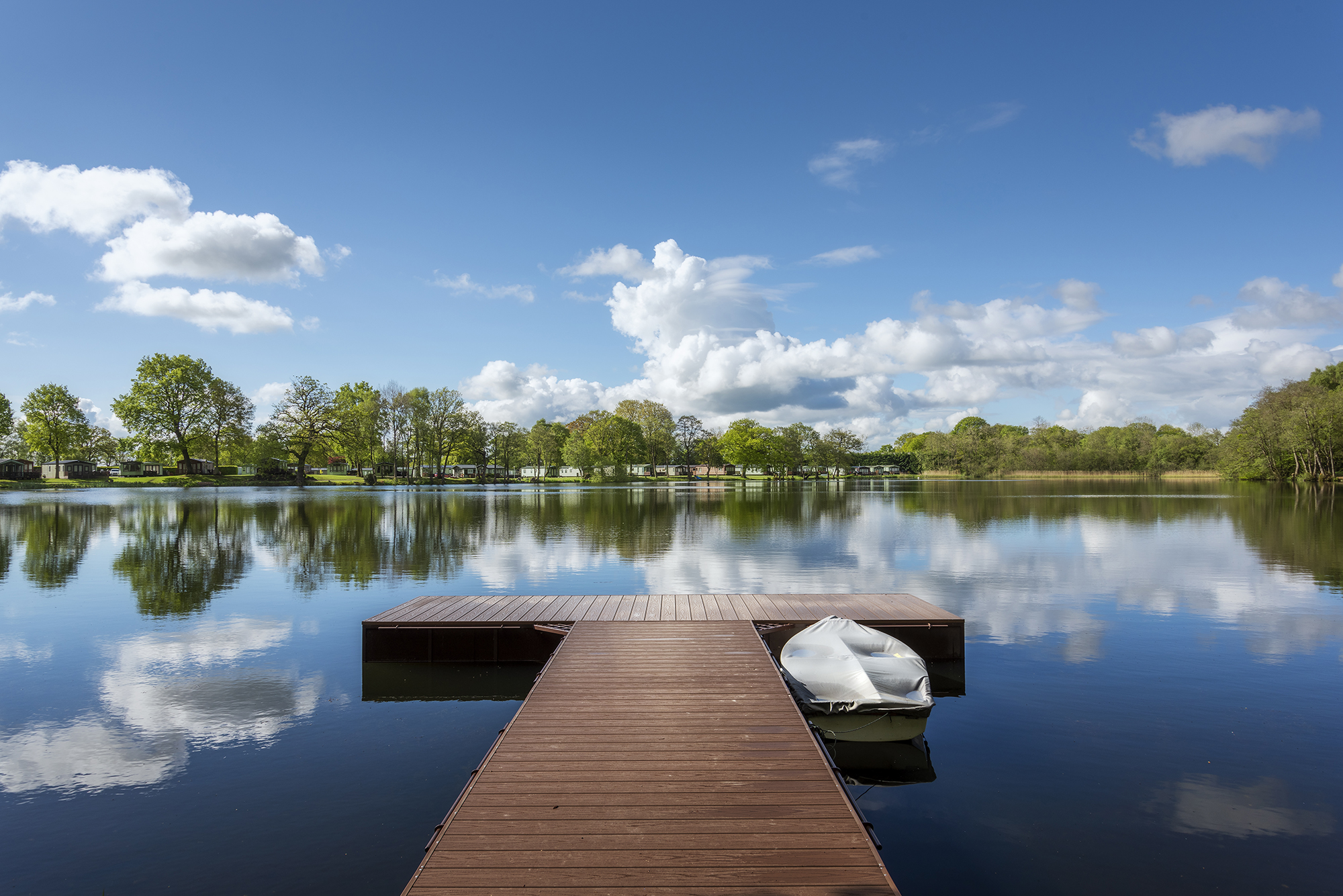 New jetty at Pearl Lake, Herefordshire