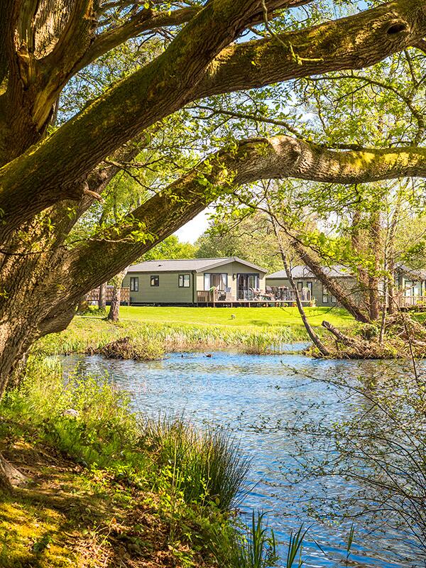 Holiday homes for sale on 5 star caravan parks - lake shot