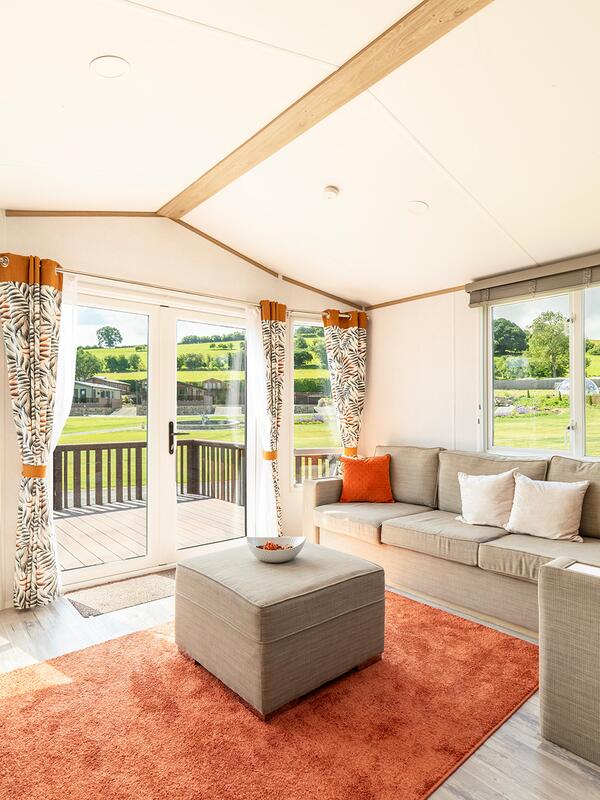 Atlas Style caravan holiday home for sale on 5 star caravan park in Wales - lounge photo