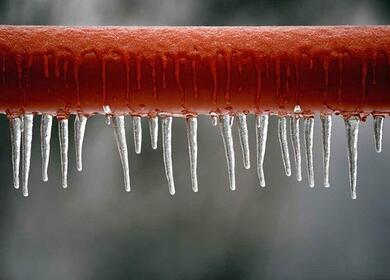 Caravan frozen pipework in winter months