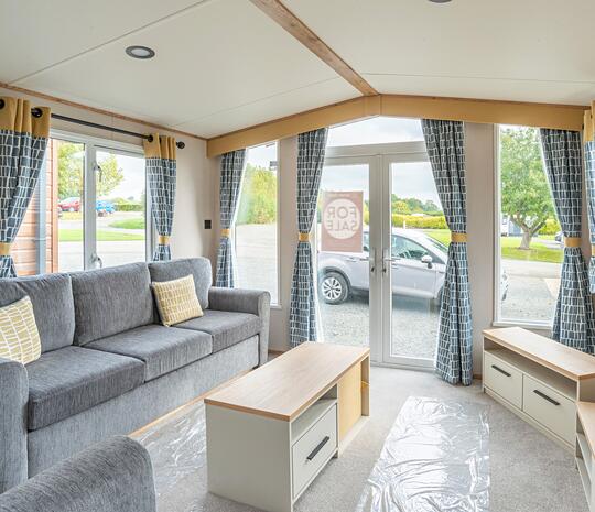 ABI St David for sale at Arrow Bank 5 star caravan park with fishing lake.