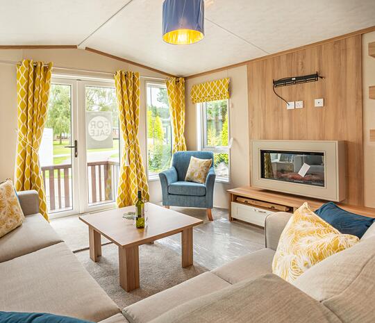 Pemberton Marlow Lodge for sale at Discover Parks, Herefordshire. Interior photo