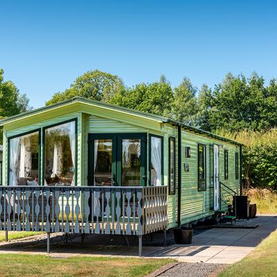 BK Bluebird Grosvenor holiday home for sale on 5 star caravan park - plot photo