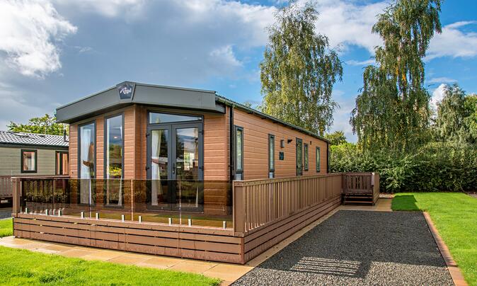 Regal Autograph caravan holiday home for Sale lake edge at Discover Parks