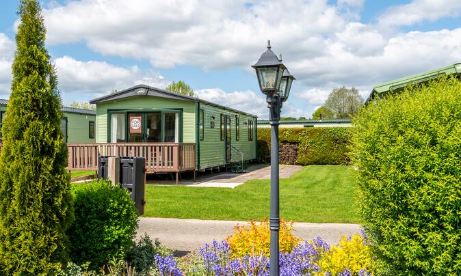 ABI Beverley for sale at Arrow Bank Country Holiday Park, Herefordshire. Exterior photo