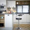 Sunseeker Sensation Lodge for sale on Pearl Lake 5 star holiday park. Kitchen photo