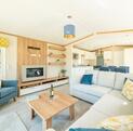 Pemberton Marlow Lodge holiday home for sale at Pearl Lake Country Holiday Park, Herefordshire. Lounge photo.