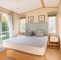Pemberton Serena holiday home for sale at Pearl Lake Country Holiday Park, Herefordshire. master bedroom photo.