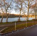 Sunseeker Sensation Lodge for sale at Pearl Lake 5 star caravan park with golf and fishing. View from decking photo