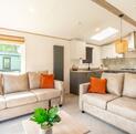 Atlas Sherwood Lodge holiday home for sale at Pearl Lake 5 star holiday park in Herefordshire. Lounge photo