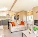Atlas Sherwood Lodge holiday home for sale at Pearl Lake 5 star holiday park in Herefordshire. Lounge photo