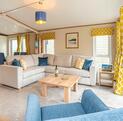Pemberton Marlow Lodge holiday home for sale at Pearl Lake Country Holiday Park, Herefordshire. Lounge photo.