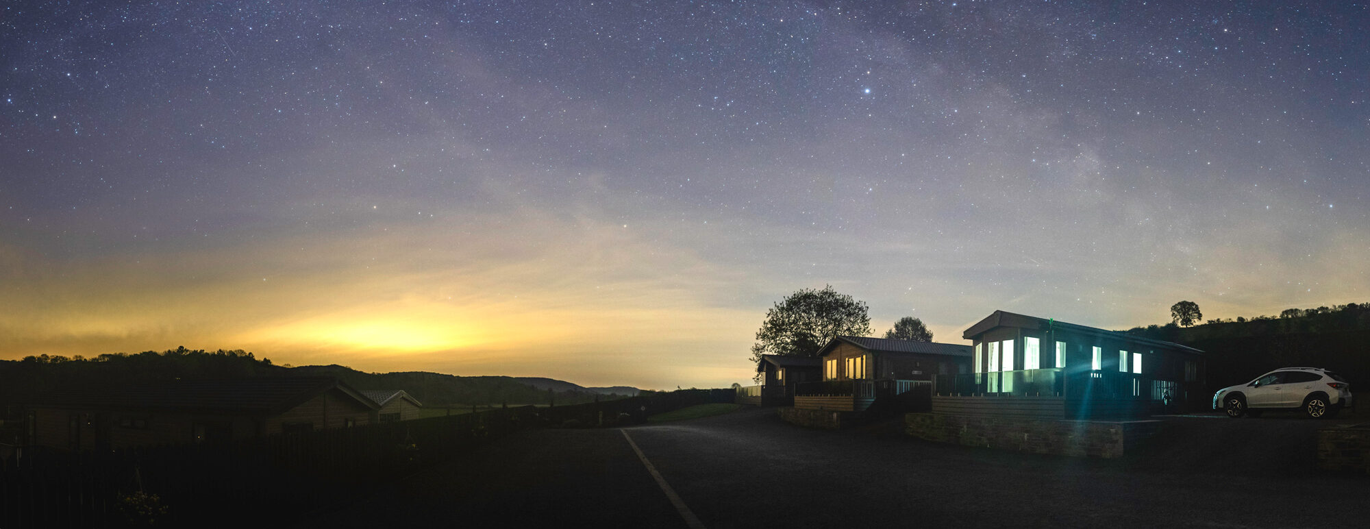 Comet Stars Above Holiday Homes