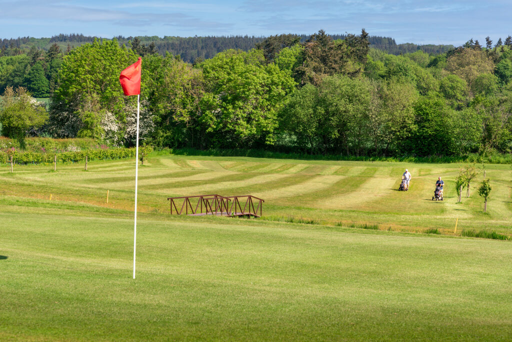 Holiday home park with golf course. Hole 8 photo