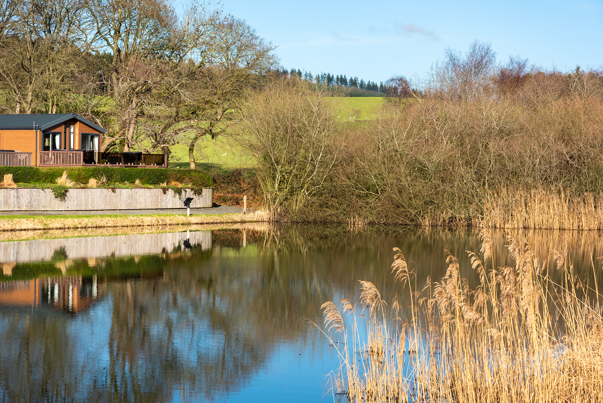 ABI Harrogate for sale on lake edge plot. Exterior photo