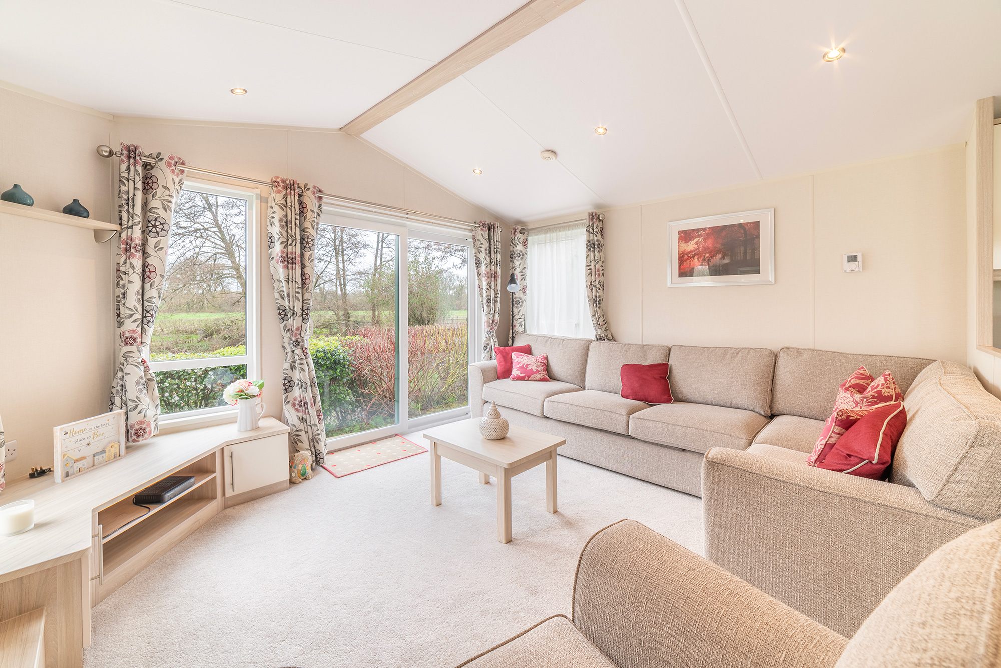 Atlas Sherwood Lodge holiday home for sale at Discover Parks. Lounge photo