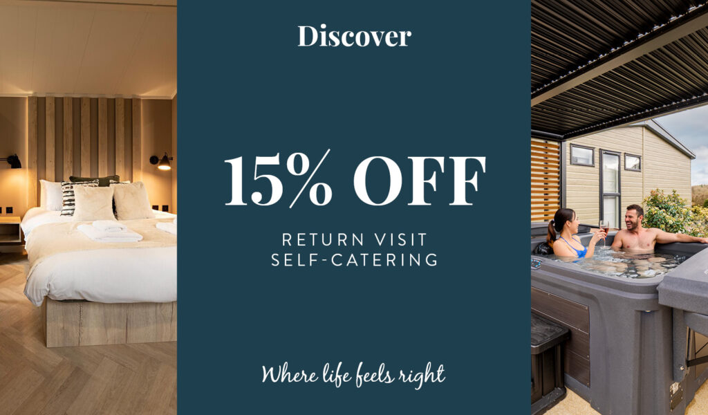 15% OFF self-catering holidays at Discover Parks