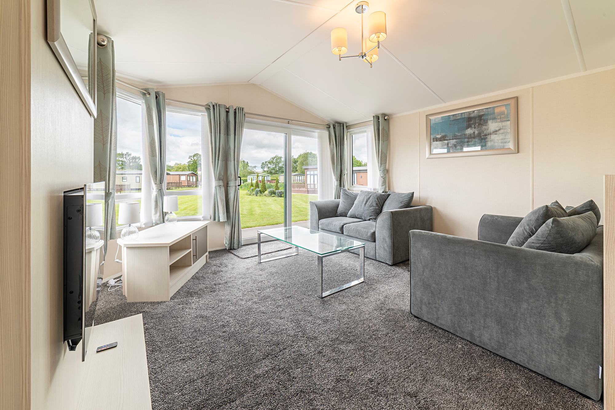 Atlas Heritage Caravan Holiday Home for sale at Discover Parks - lounge area